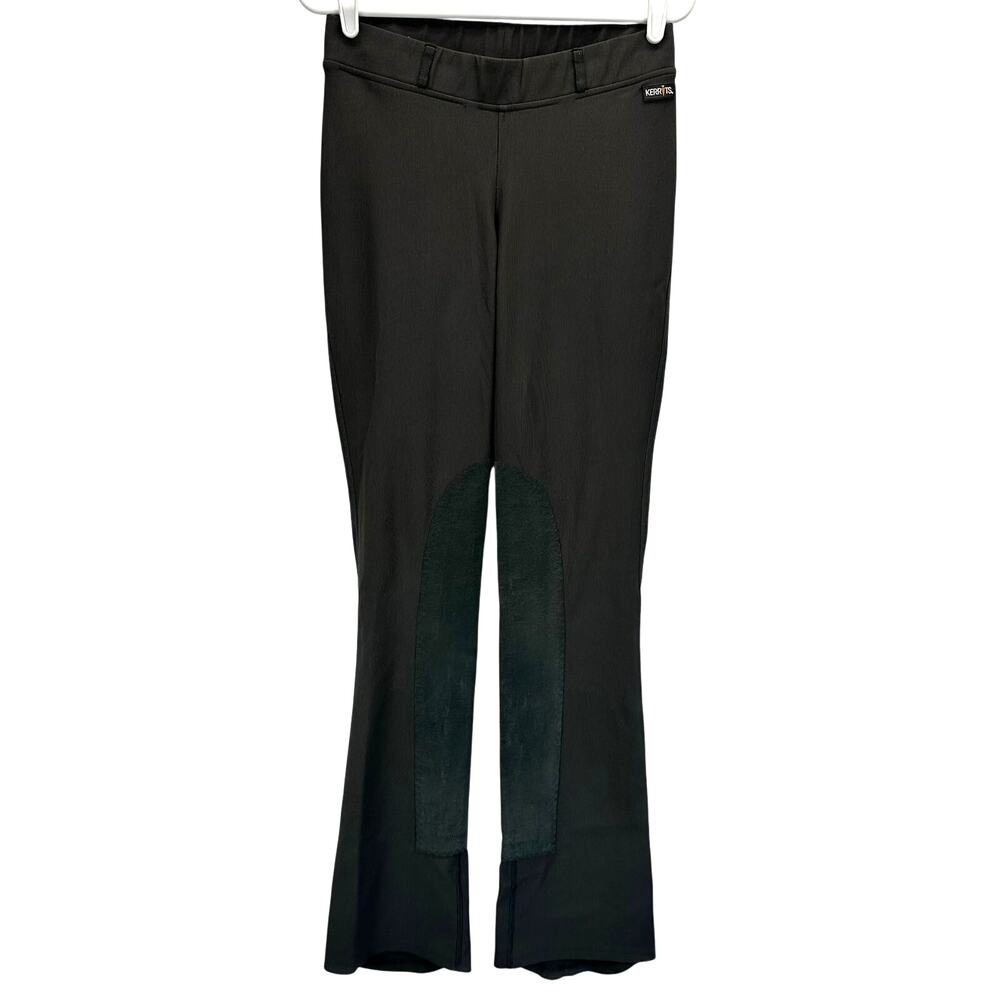 Kerrits Ribbed Full Seat Ultrasuede Riding Breechers Green Large